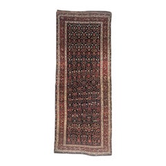 Authentic Persian Hand Knotted Vintage Kurdish Rug, circa 1940