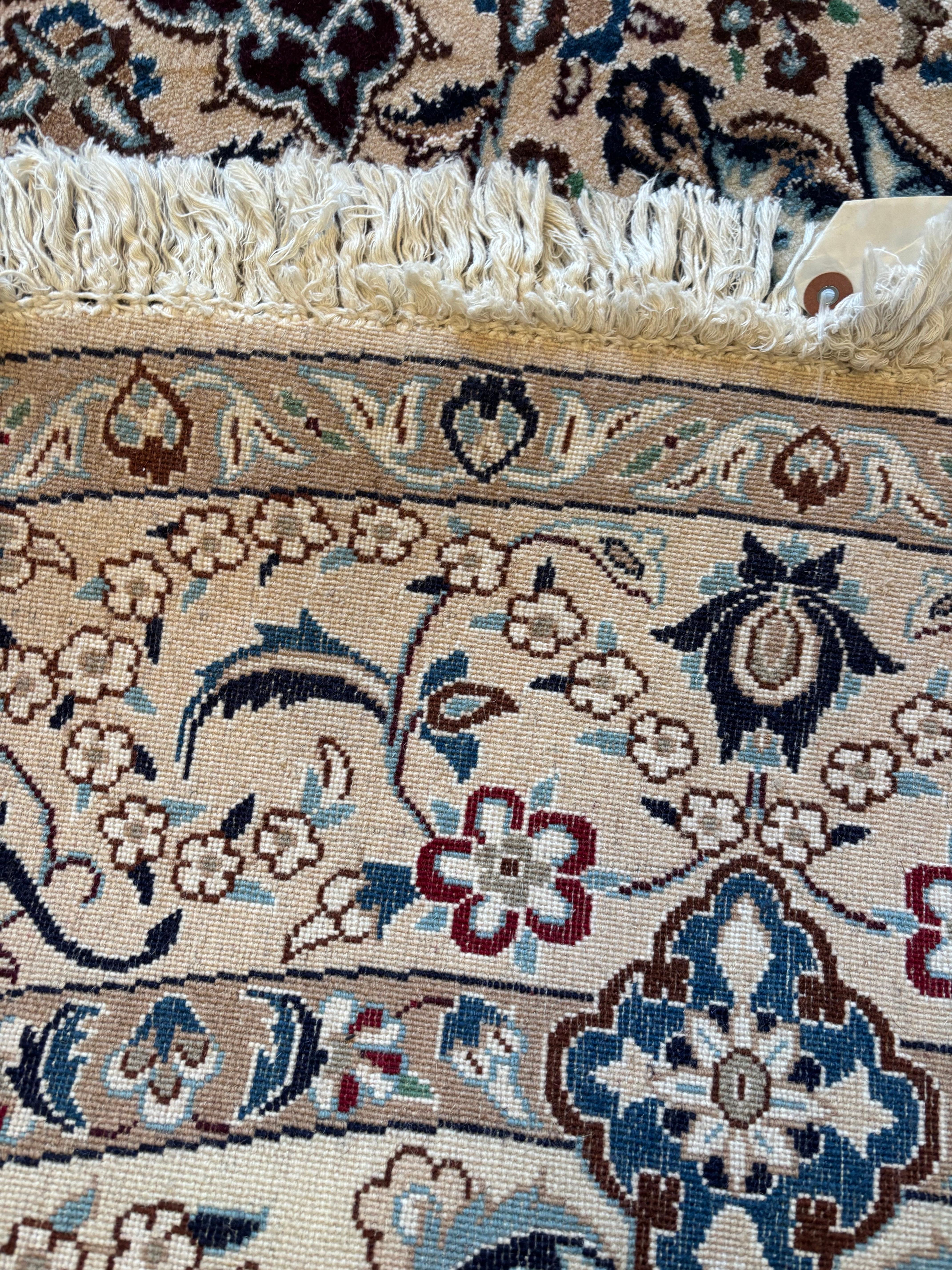 Persian Blue Nain Round Rug For Sale 1