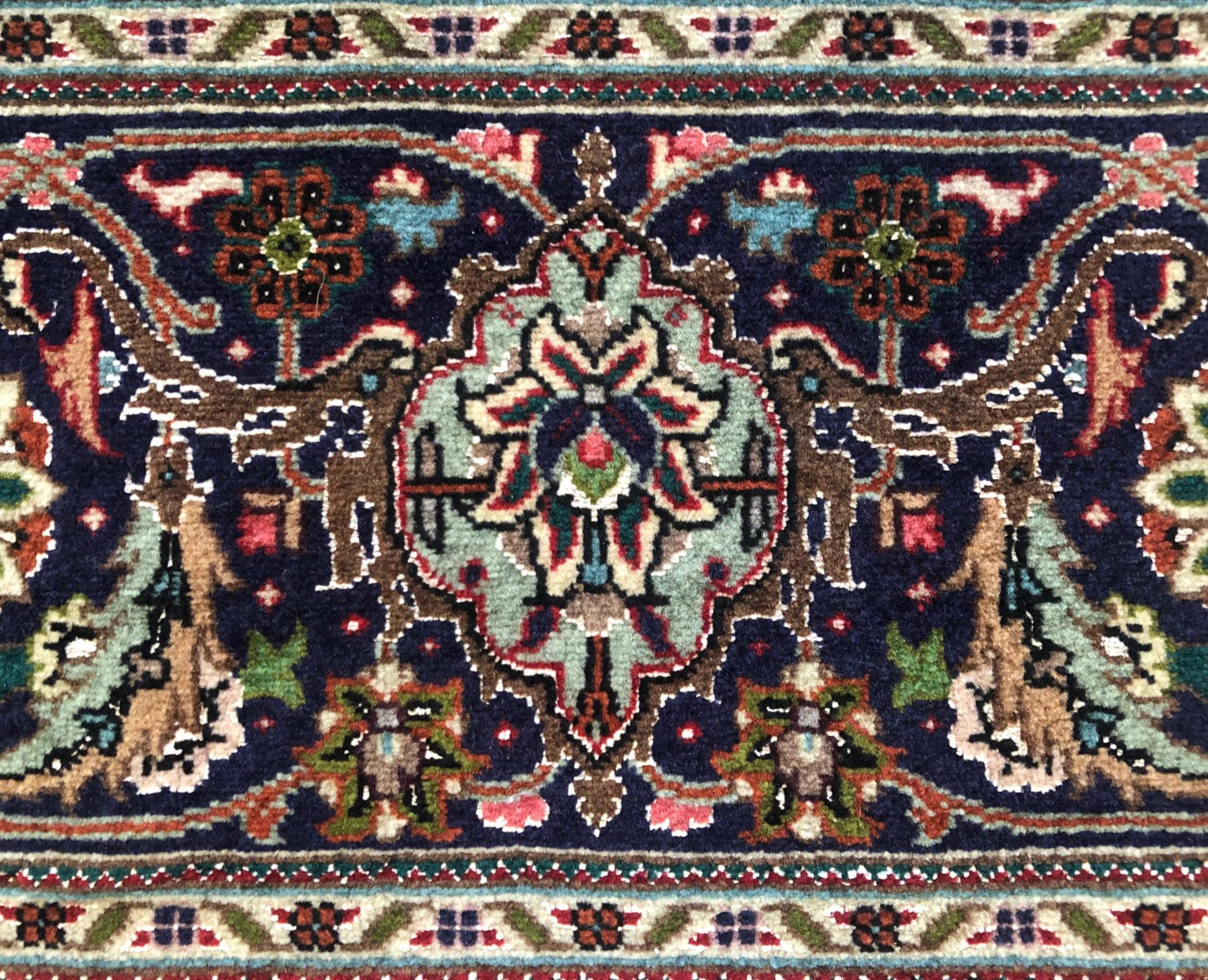Persischer Fish Design Mahi Tabriz Teppich im Angebot 6