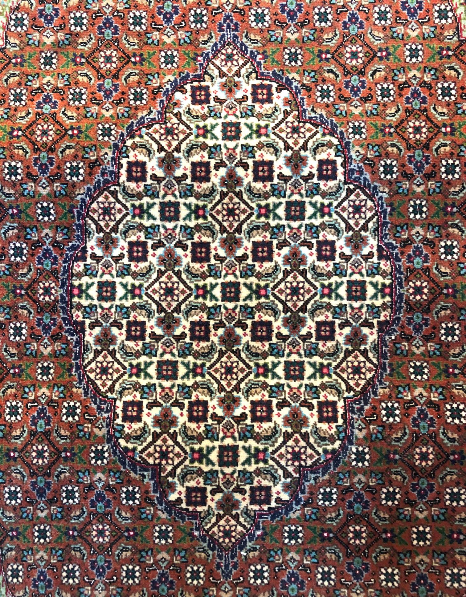 Authentic Persian Hand Knotted Medallion Fish Design 'Mahi' Tabriz Rug In Good Condition For Sale In San Diego, CA