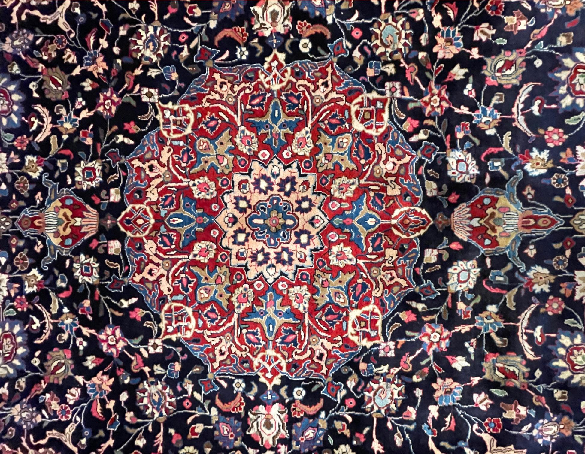 Persischer Sarouk-Teppich (Handgeknüpft) im Angebot