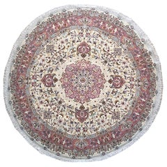 Persian Tabriz Round Rug