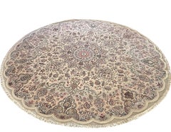 Persian Tabriz Rug Round