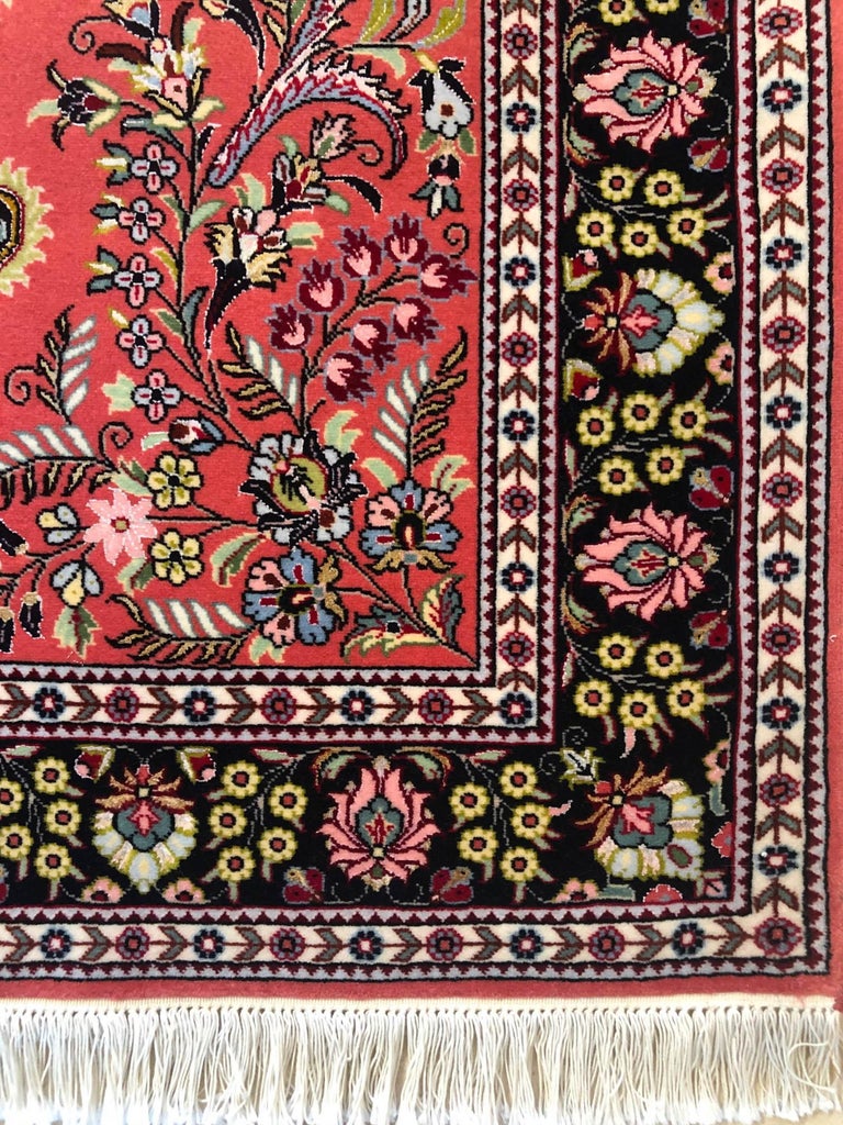 Authentic Persian Hand Knotted Medallion Floral Tabriz Rug at 1stDibs