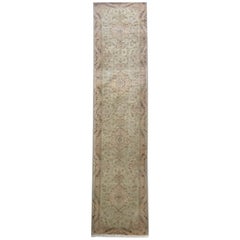 Authentic Persian Hand Knotted Repeated Medallion Floral Tabriz Runner Rug