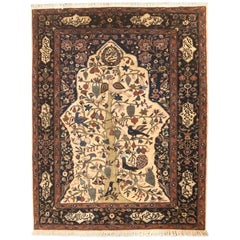 Authentic Persian Hand Knotted Tree of Life Ghoochan Rug Authentic Persian Hand Knotted Tree of Life Ghoochan Rug