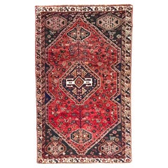 Alfombra Persa Geométrica Rojo Shiraz