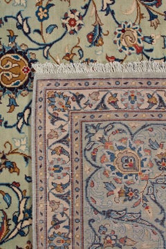 Autentico tappeto persiano Kashan in lana annodata a mano avorio 9' 3" x 12' 3"