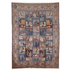 Authentique tapis persan Kashmar en laine nouée à la main Ivoire 8
7" x 11
9"