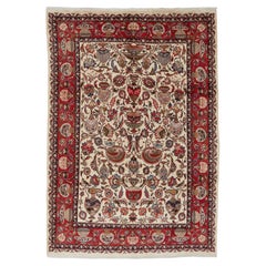 Authentische persische Kashmar handgeknüpfte Wolle Orange Bereich Teppich 8
0" x 11
4"