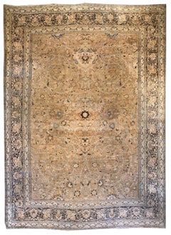 Antique Early 20th Century Persian Khorassan Handmade Wool Rug