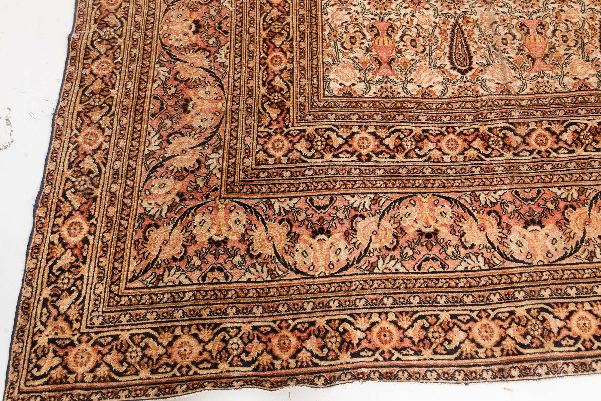 Authentic Persian Khorassan Handmade Wool Rug For Sale 1