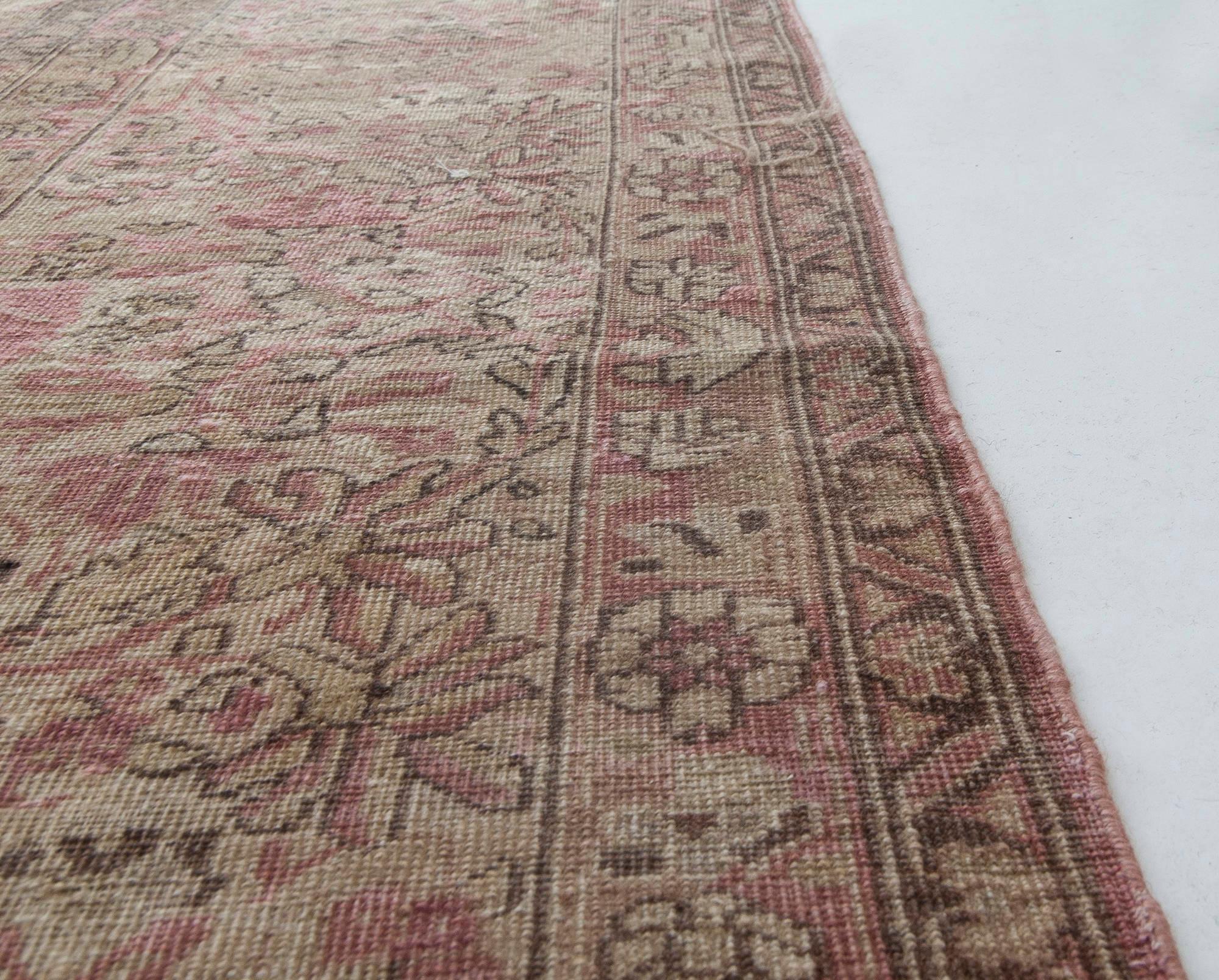 19th Century Authentic Persian Kirman Hand Knotted Wool Rug For Sale