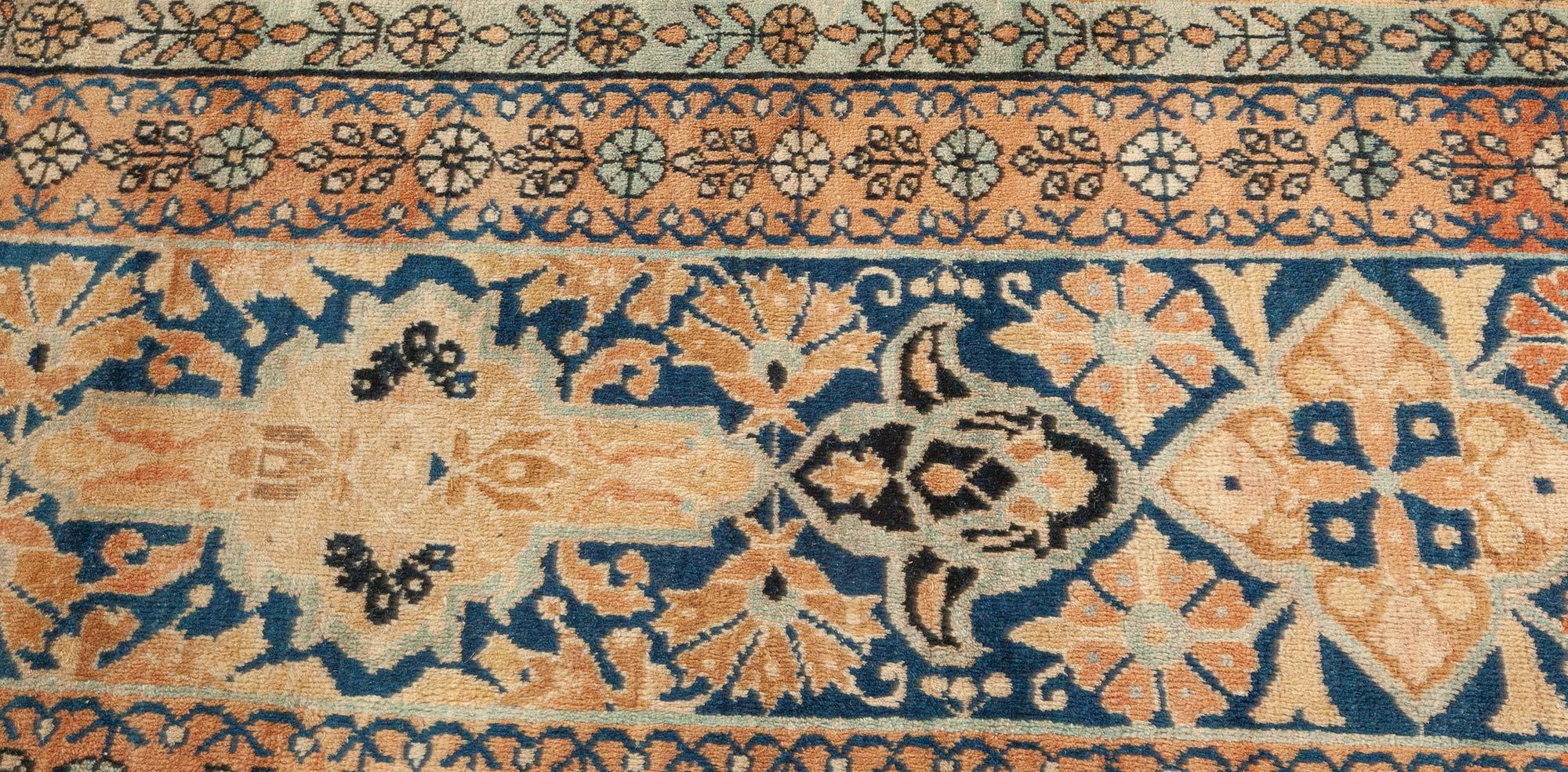 Authentique tapis persan en laine Kirman fait à la main
Taille : 11'7