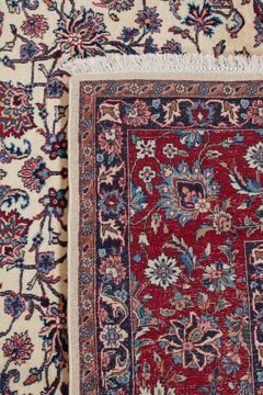 Authentic Persian Lavar Kerman Hand Knotted Wool Ivory Area Rug 8' 3" x 11' 4"