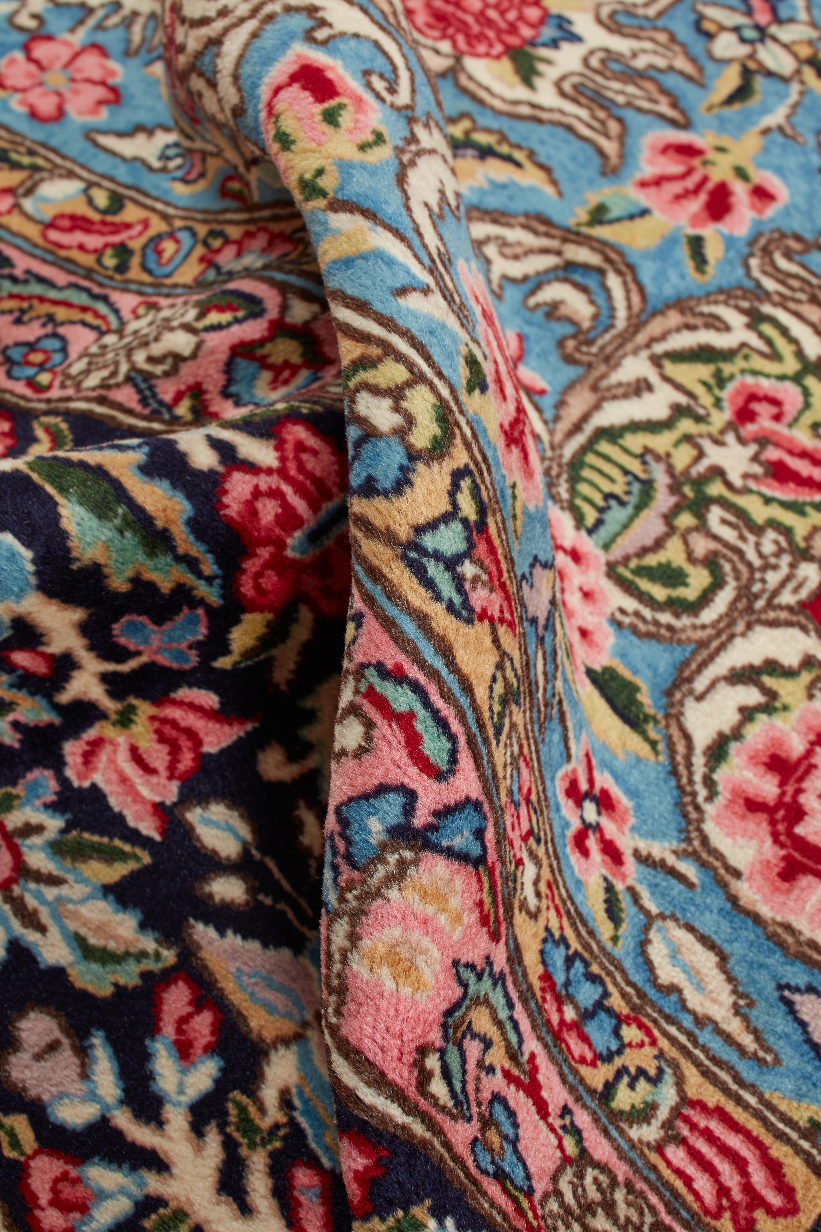 Authentische persische Lavar Kerman handgeknüpfte Wolle rot Bereich Teppich 7' 10