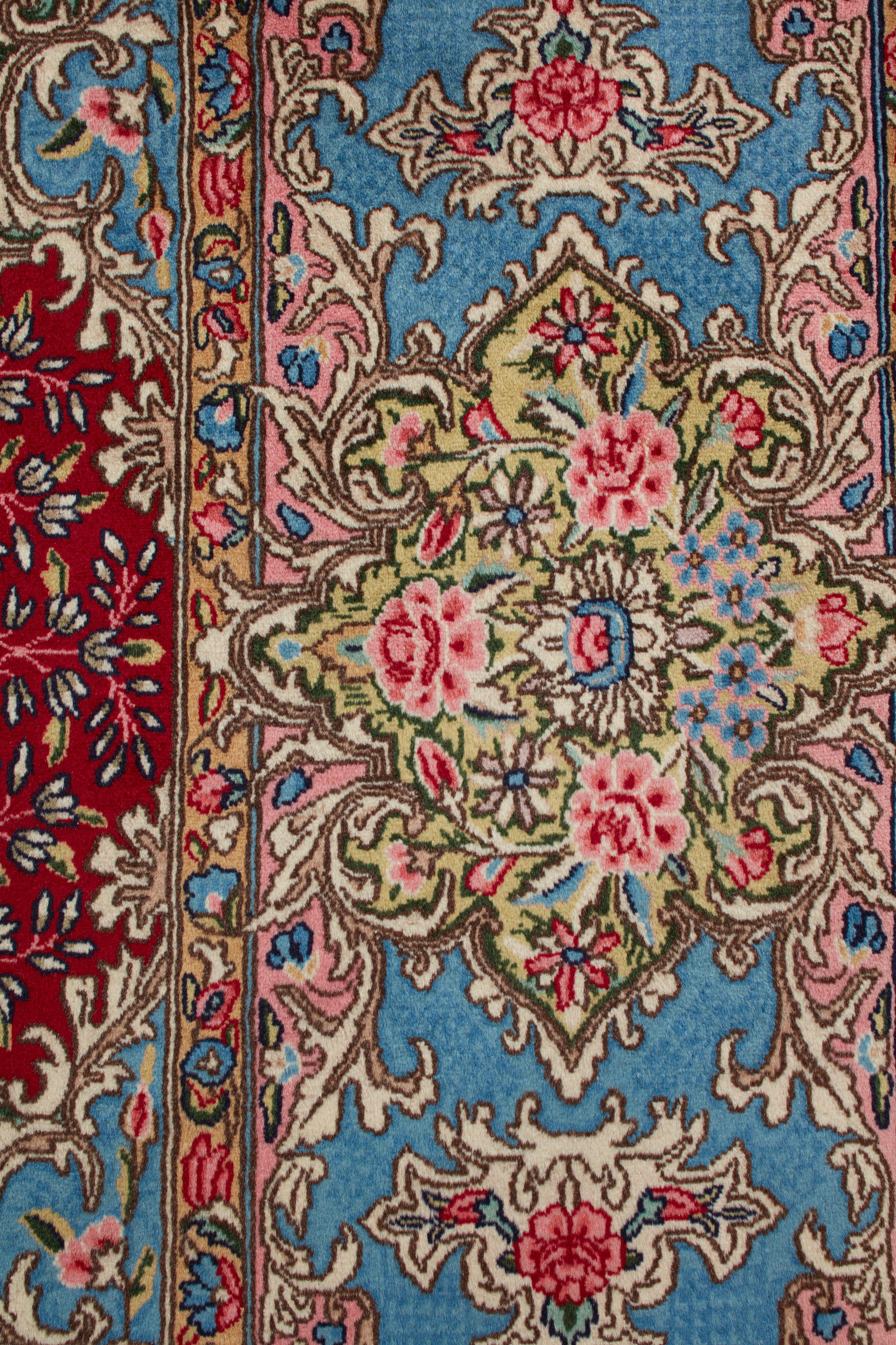 Authentische persische Lavar Kerman handgeknüpfte Wolle rot Bereich Teppich 7' 10