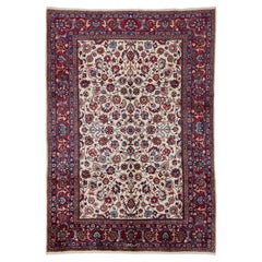 Authentische persische Mashad handgeknüpft Wolle rot Bereich Teppich 7
 8" x 11
 0"