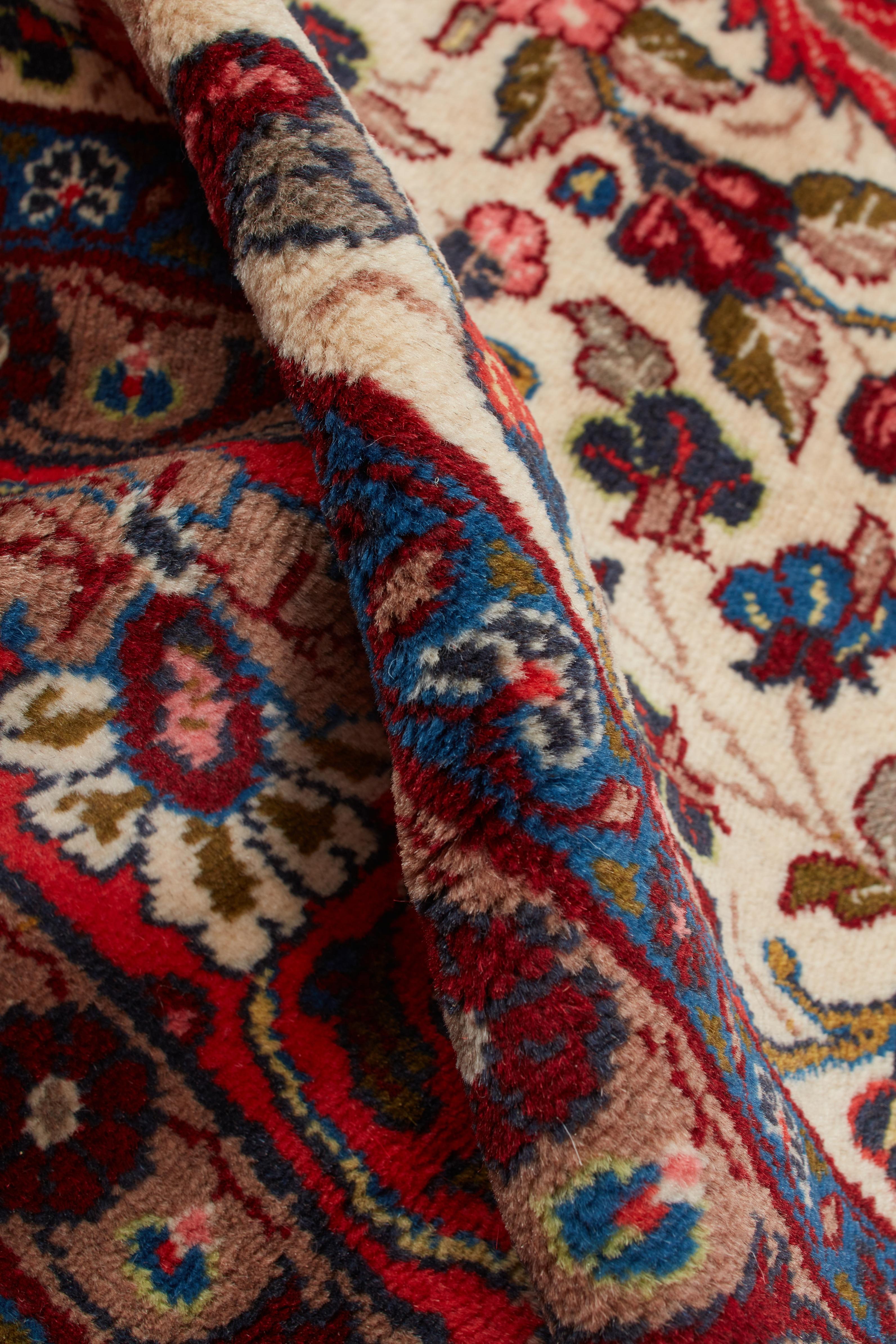 Annodato a mano Autentico tappeto persiano Mehraban Rugs in lana blu annodato a mano 7' 0