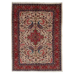 Autentico tappeto persiano Mehraban Rugs in lana blu annodato a mano 7
0" x 9
4"