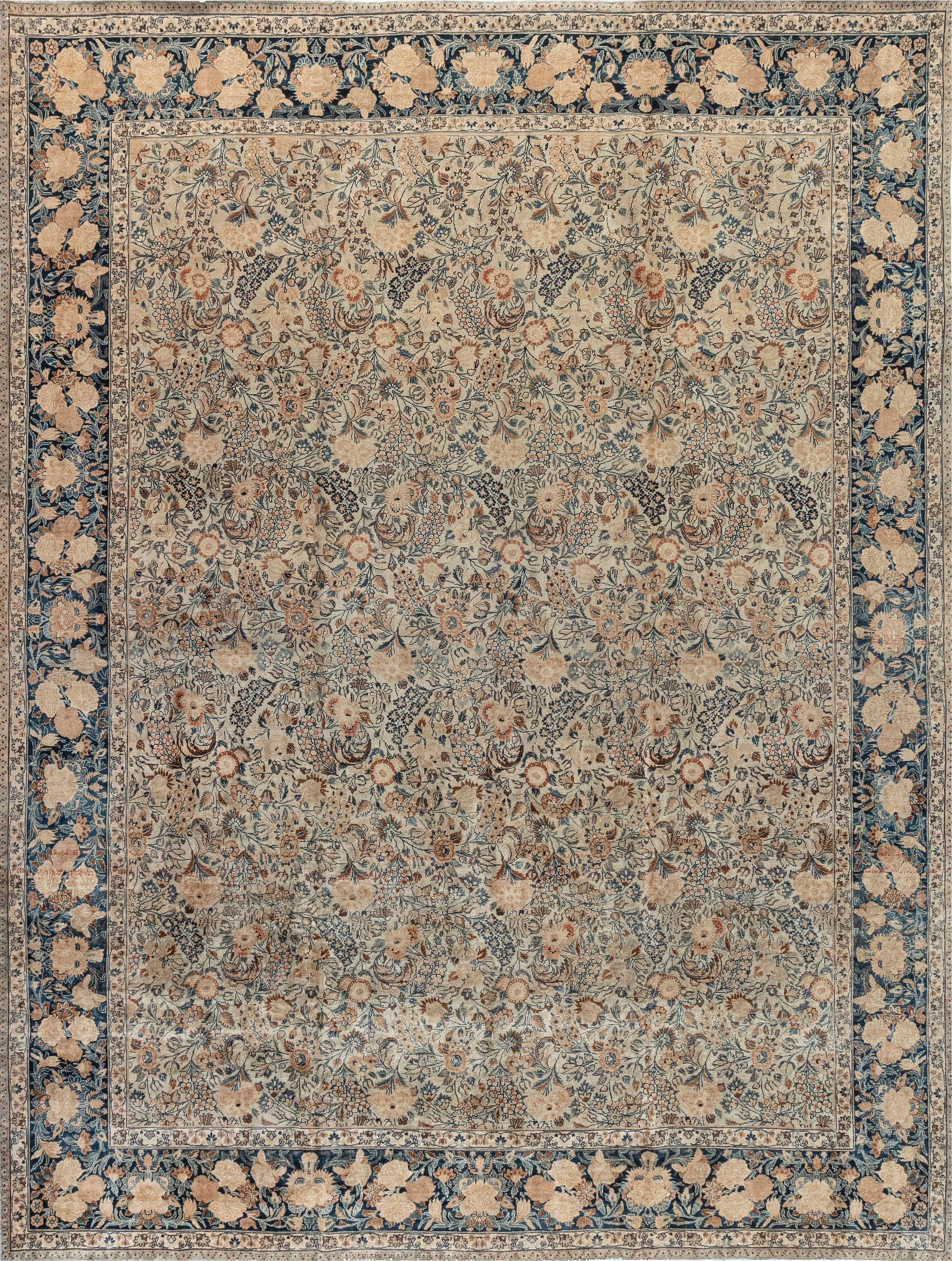 Authentic Persian Isfahan Botanic Handmade Carpet For Sale at 1stDibs