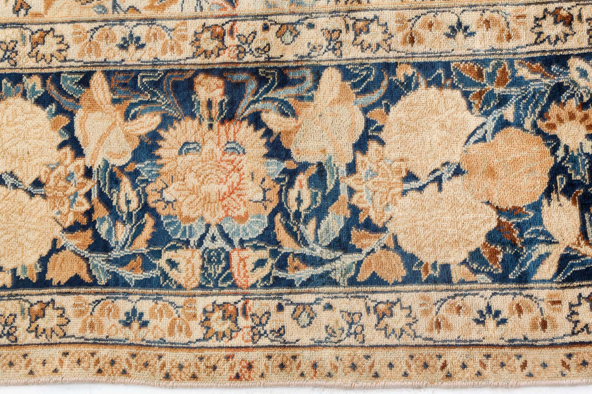 Authentic Persian Meshad Botanic Handmade Wool Rug For Sale 3