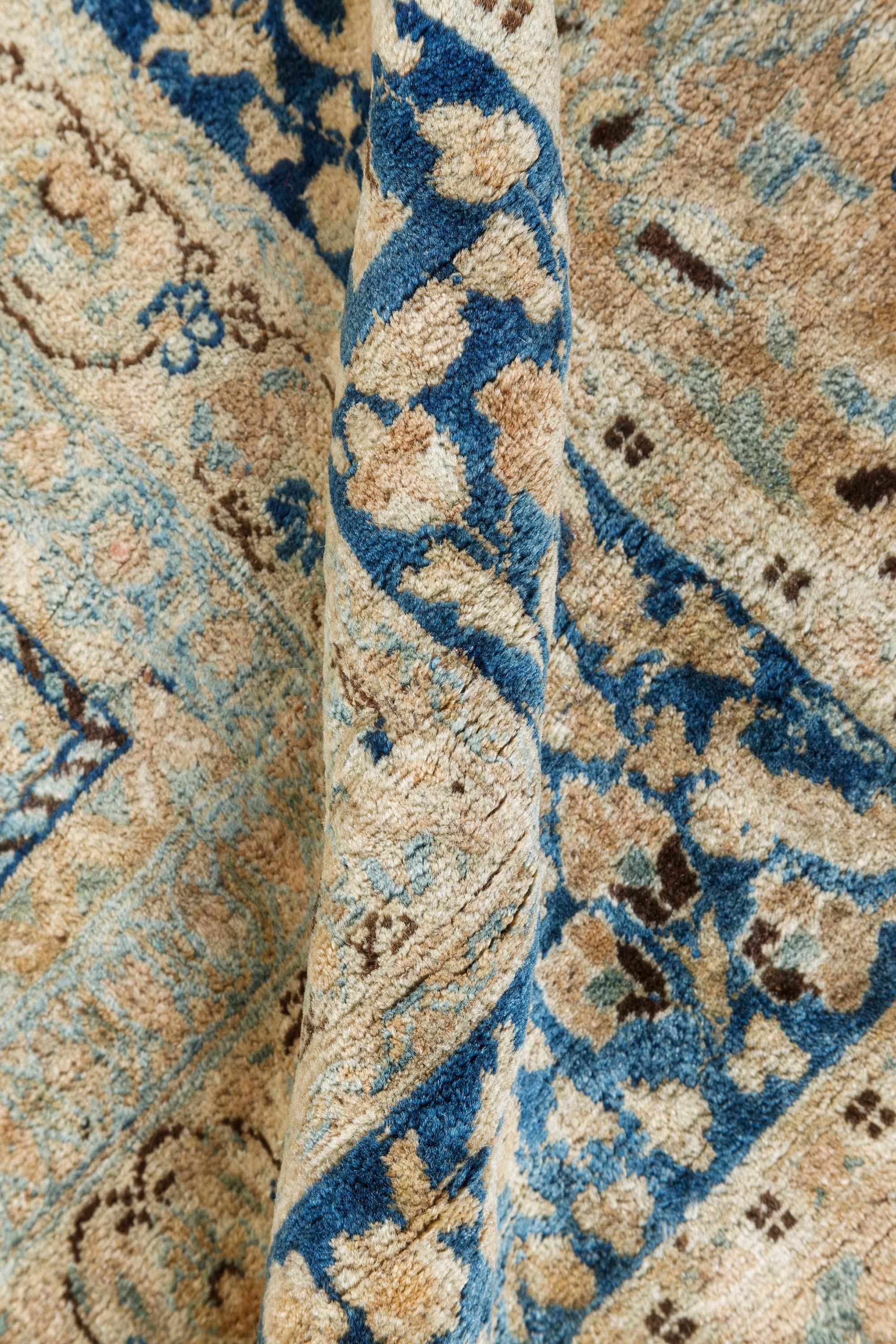 Authentic Persian Meshad handmade wool carpet.
Size: 13'4