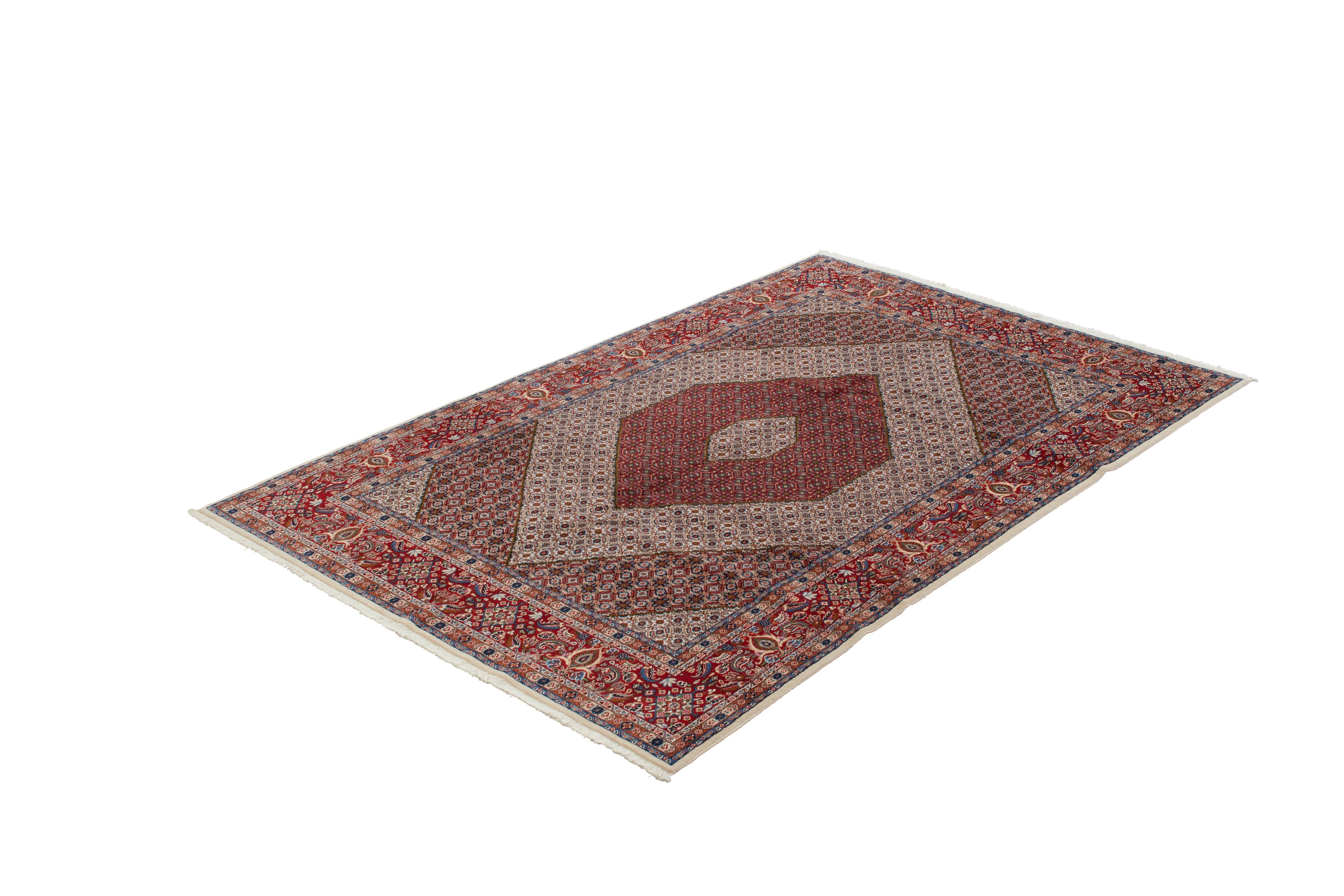 Authentic Persian Mood Tapis de surface en laine nouée à la main ivoire 6' 6