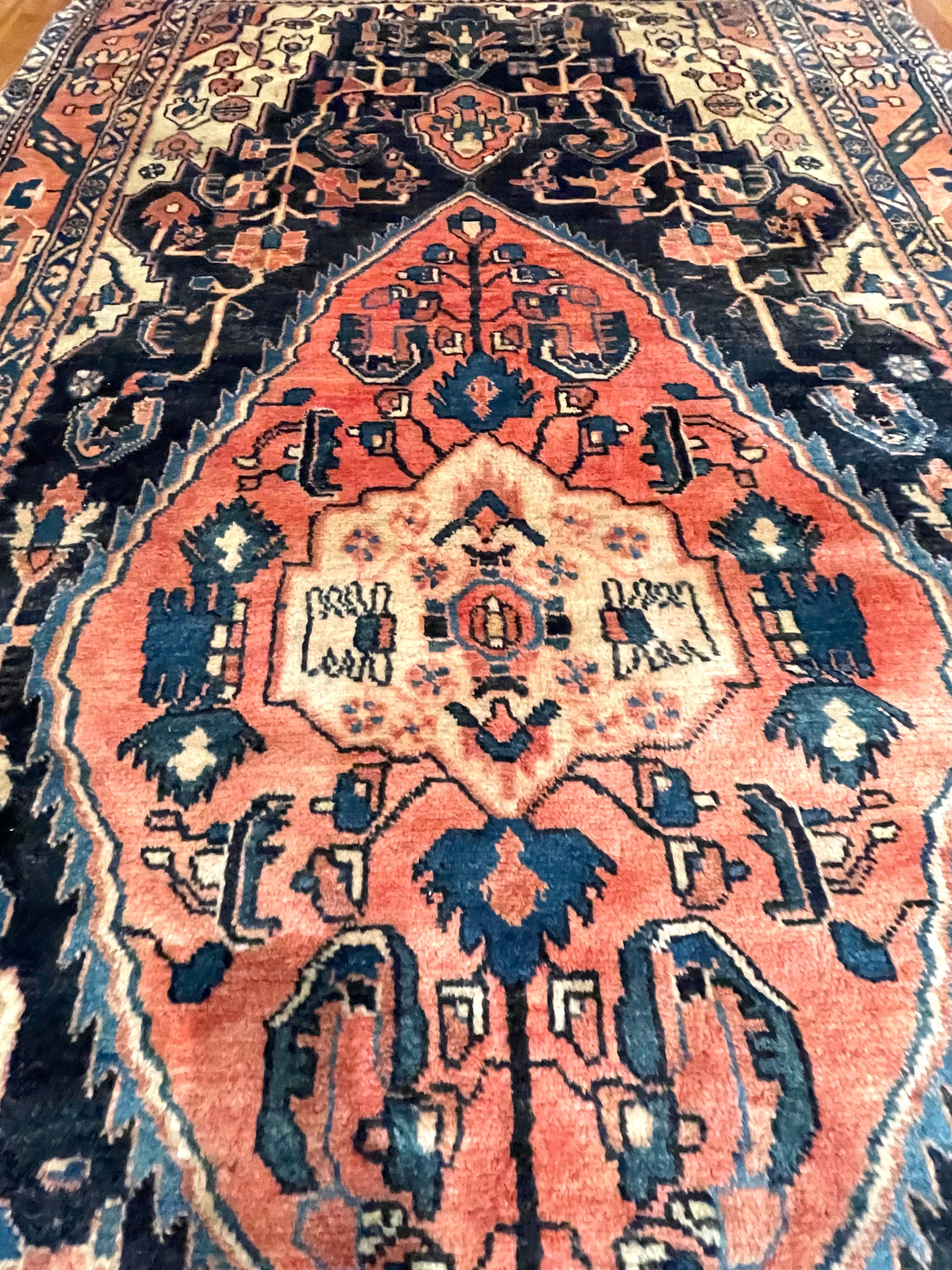 Hamadan is one of the largest weaving areas in the region and encompasses hundreds of villages. Each one of these villages has its own characteristic weaving tradition that dictates the patterns and sizes of the rugs made there. This stunning