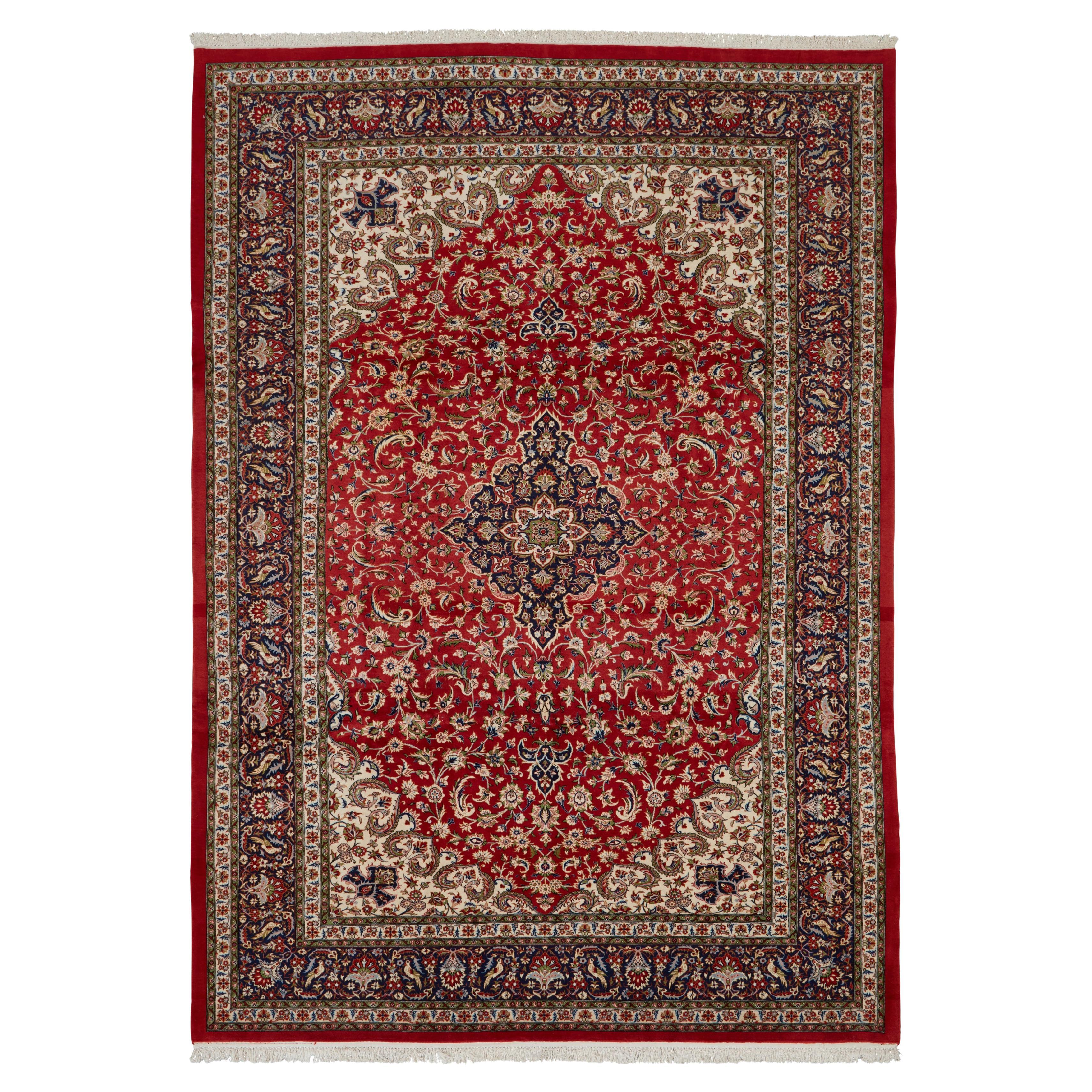 Authentische persische Qom handgeknüpfte Wolle rot Bereich Teppich 8
 2" x 11
 7"