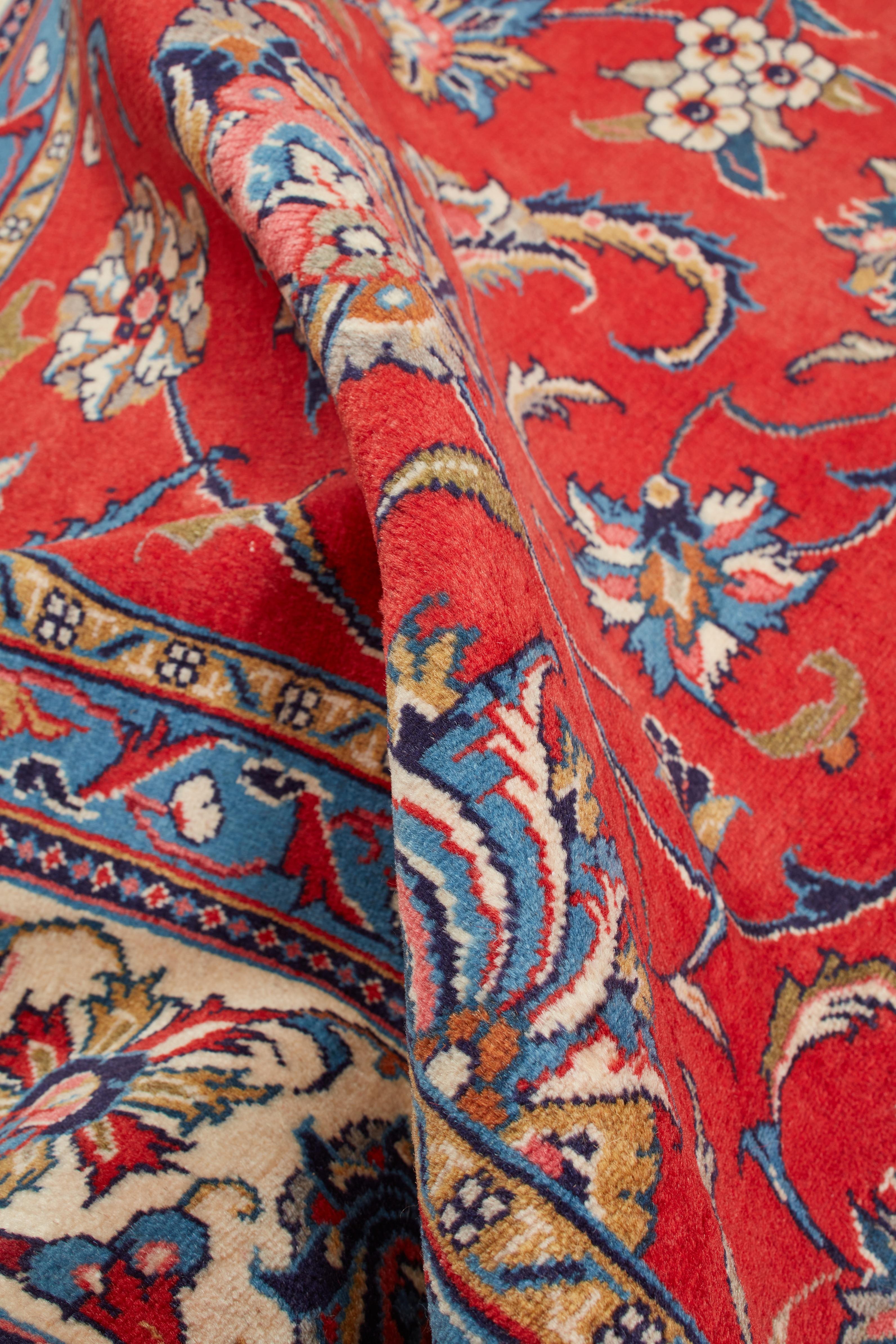 Authentische persische Saroogh handgeknüpfte Wolle Elfenbein Bereich Teppich 8' 6