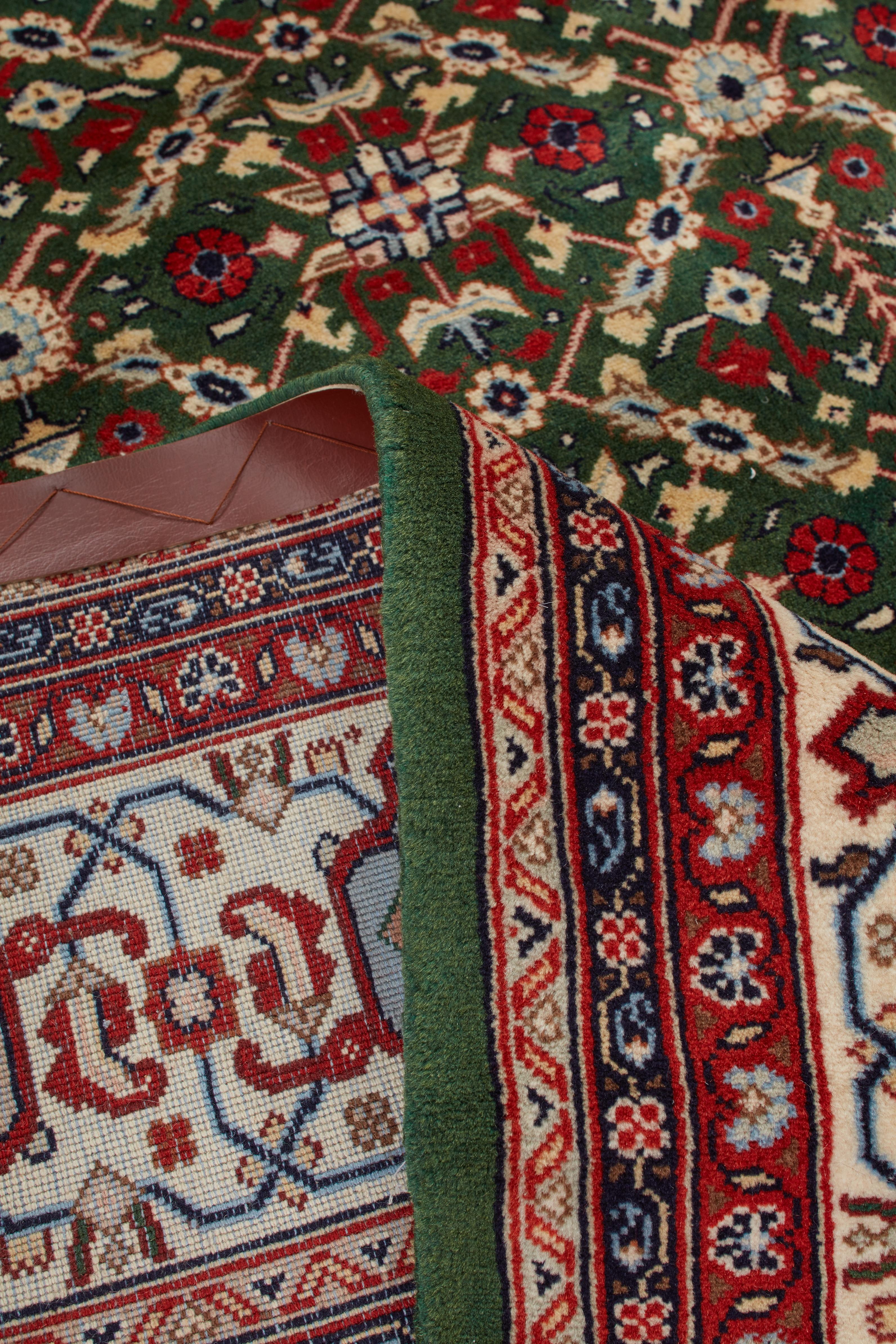 Authentische persische Sarouk handgeknüpfte Wolle Elfenbein Bereich Teppich 7' 0