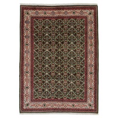 Autentico tappeto persiano Sarouk in lana annodata a mano avorio 7
0" x 9
5"