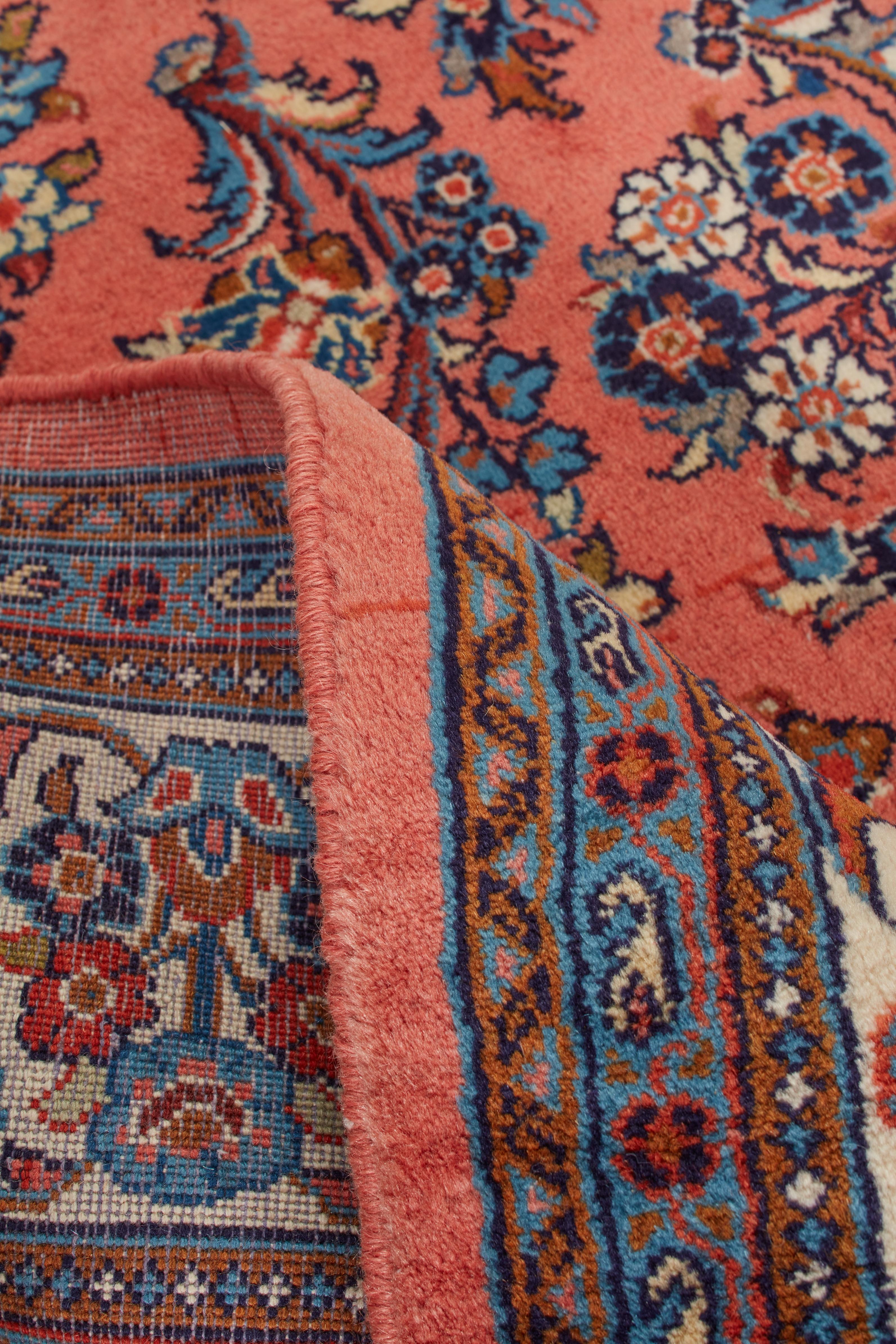 Authentische persische Sarouk handgeknüpft Wolle rot Bereich Teppich 6' 4