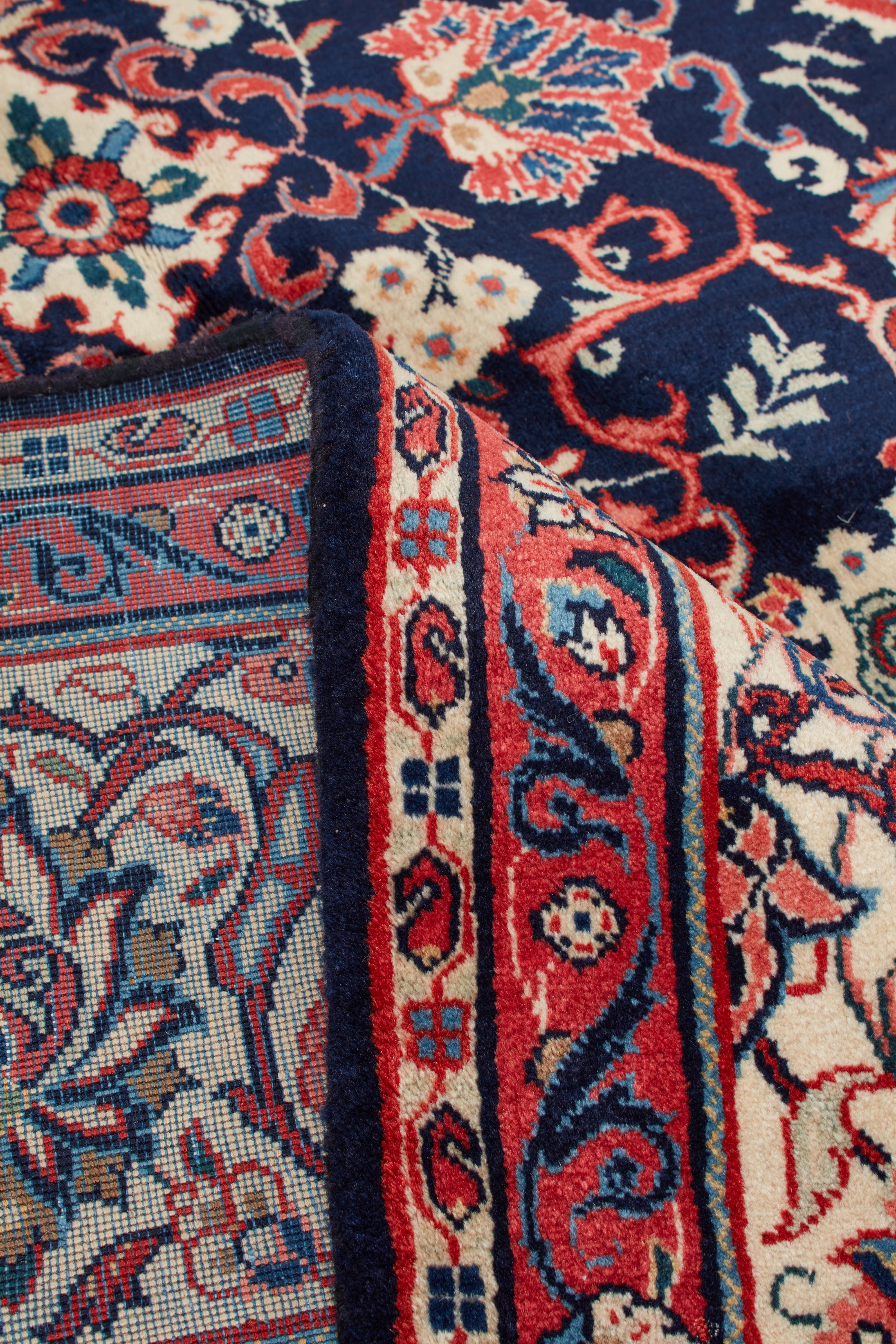 Persiano Autentico tappeto persiano Sarouk in lana rossa annodato a mano 9' 0