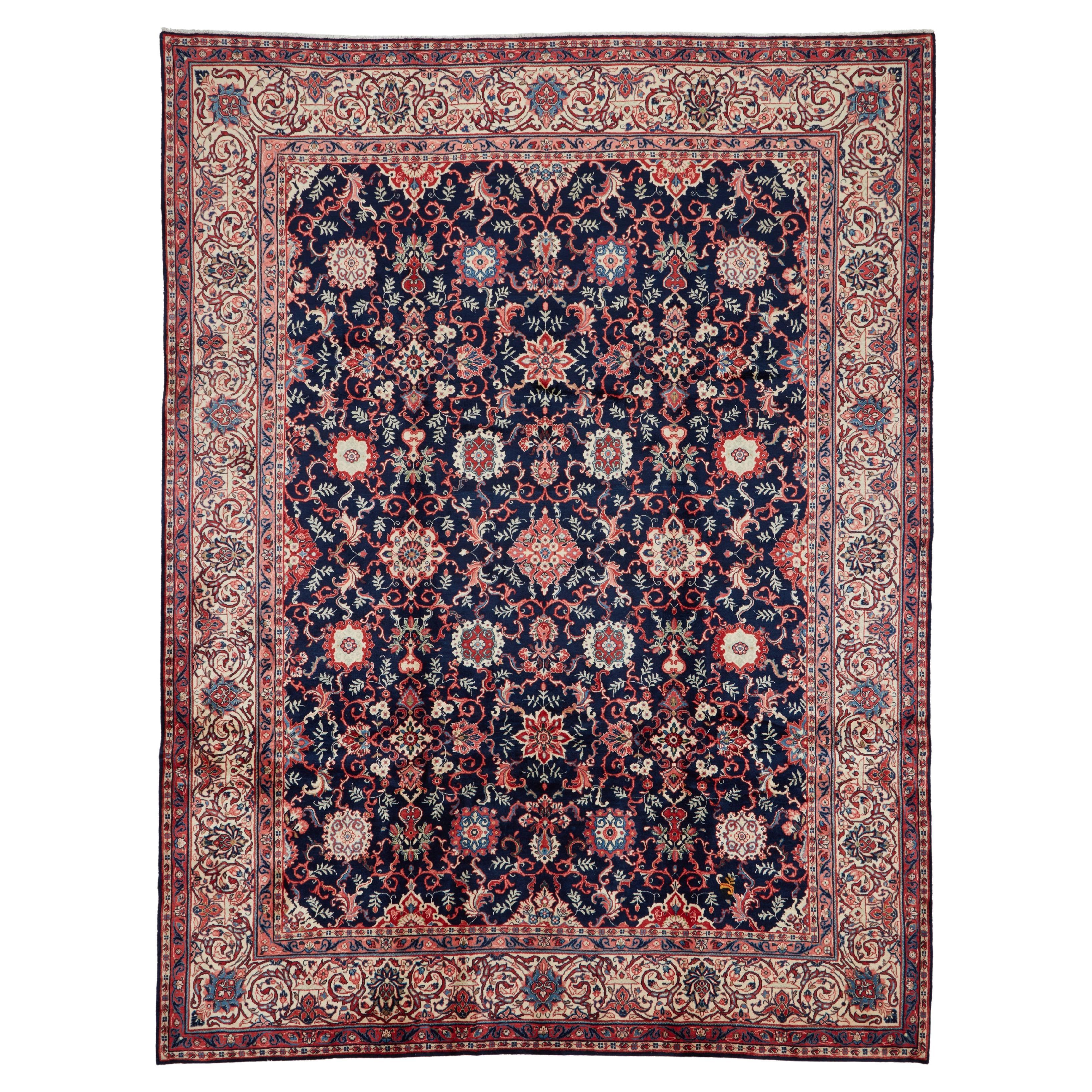 Authentische persische Sarouk handgeknüpft Wolle rot Bereich Teppich 9
 0" x 12
 0"