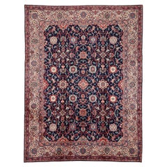 Autentico tappeto persiano Sarouk in lana rossa annodato a mano 9
0" x 12
0"