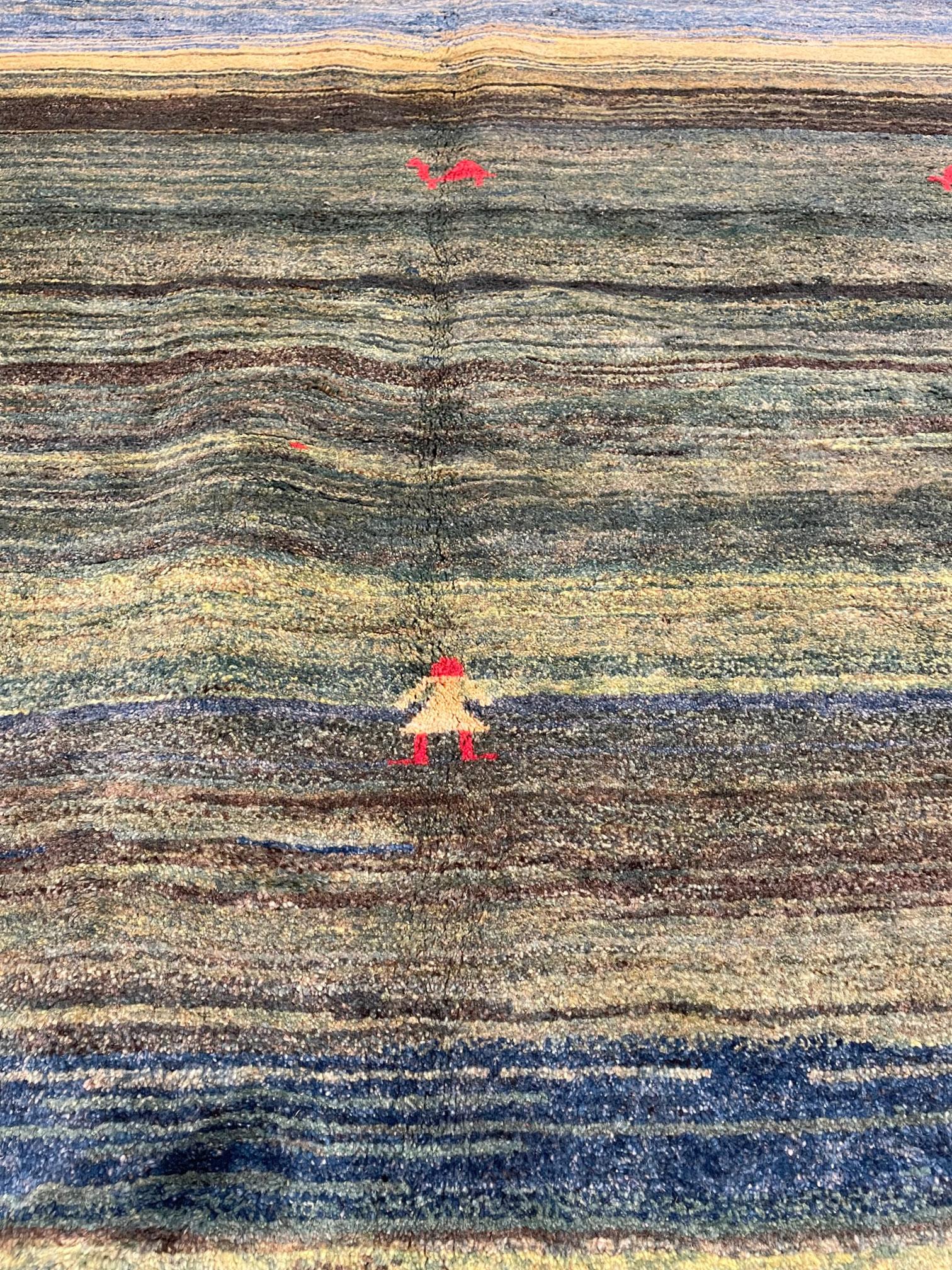 Tribal Persian Shiraz Gabbeh Rug For Sale
