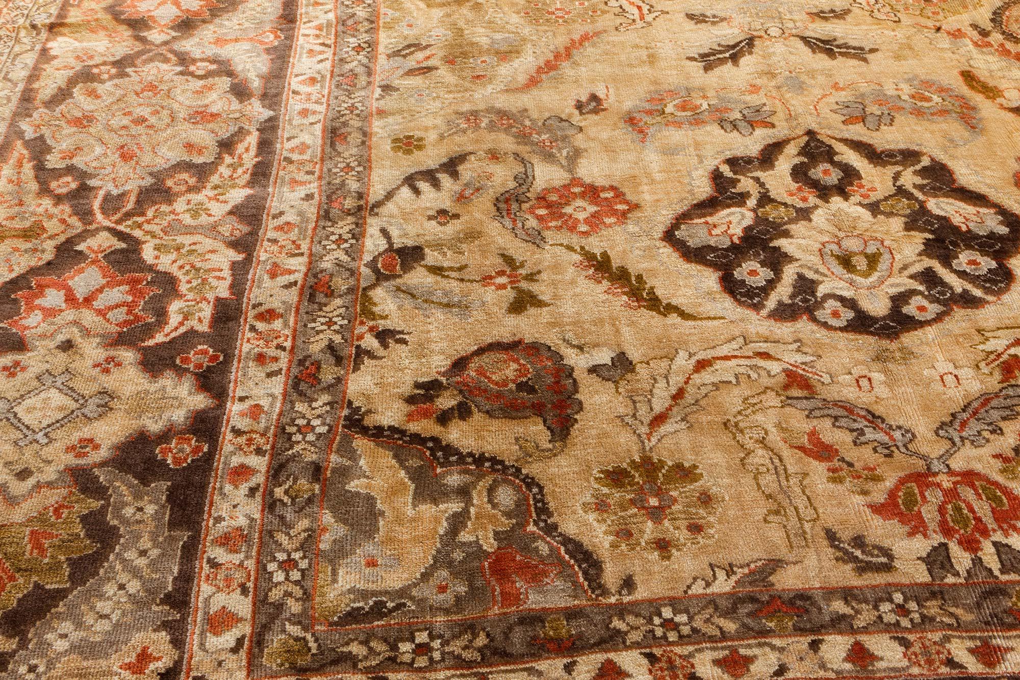 Authentique tapis persan Sultanabad en laine fait main Bon état - En vente à New York, NY