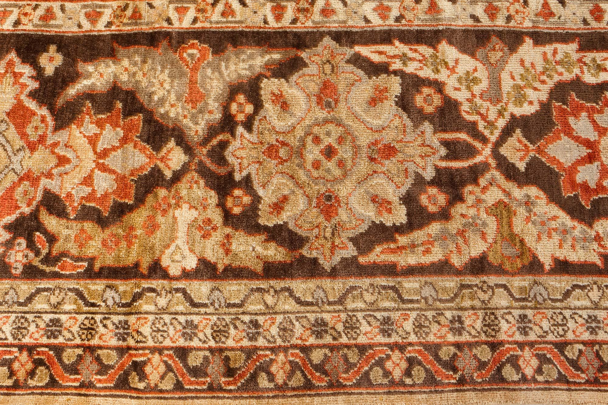 20ième siècle Authentique tapis persan Sultanabad en laine fait main en vente
