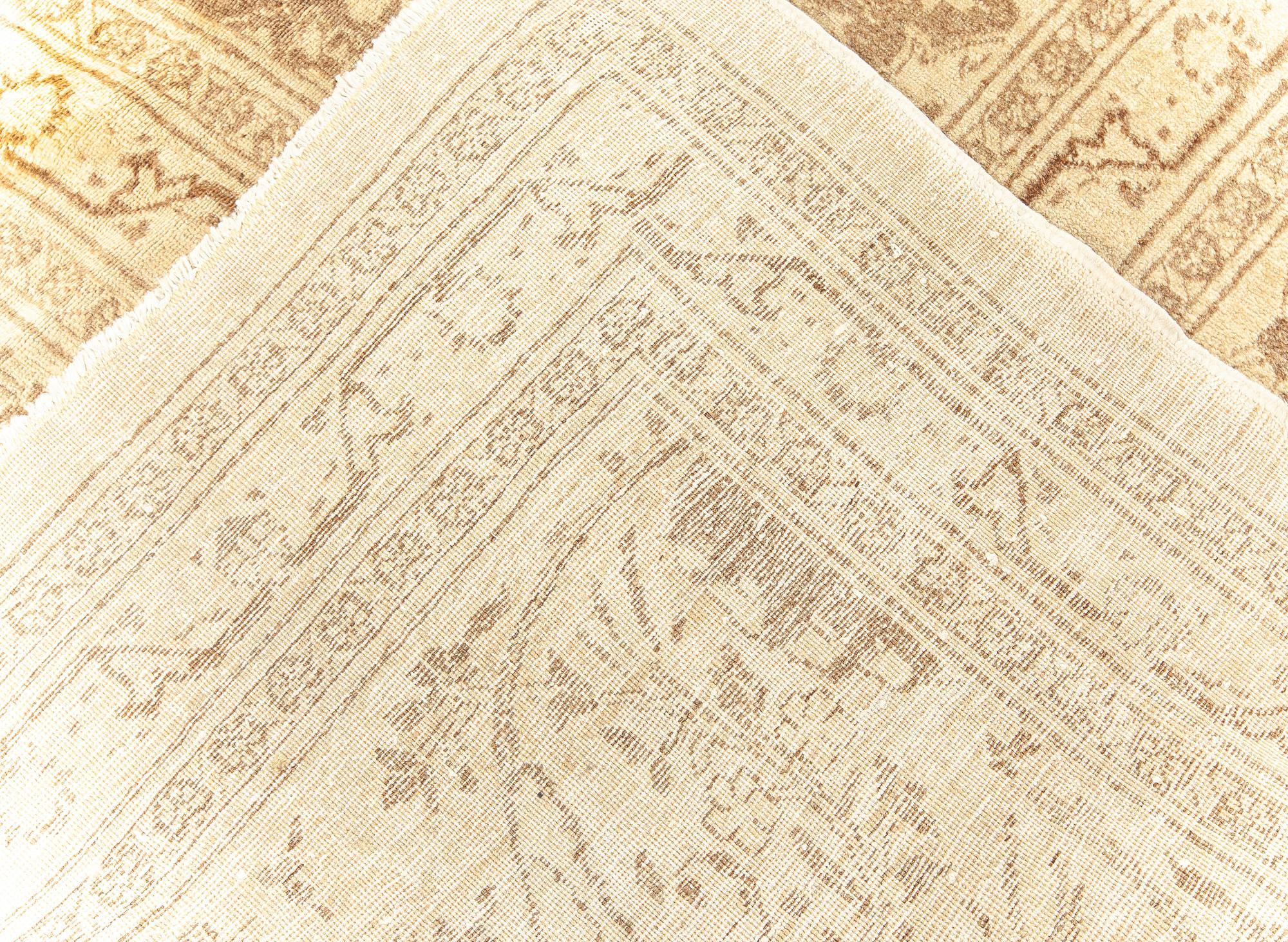 Doris Leslie Blau Tappeto autentico Tabriz persiano in lana marrone fatto a mano in vendita 2