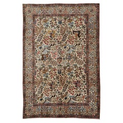 Authentische persische Tabriz handgeknüpfte Wolle Elfenbein Bereich Teppich 7
 4" x 11
 0"