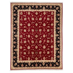 Authentische persische Tabriz handgeknüpfte Wolle Seidenmischung rot Bereich Teppich 8
 4" x 10
 8