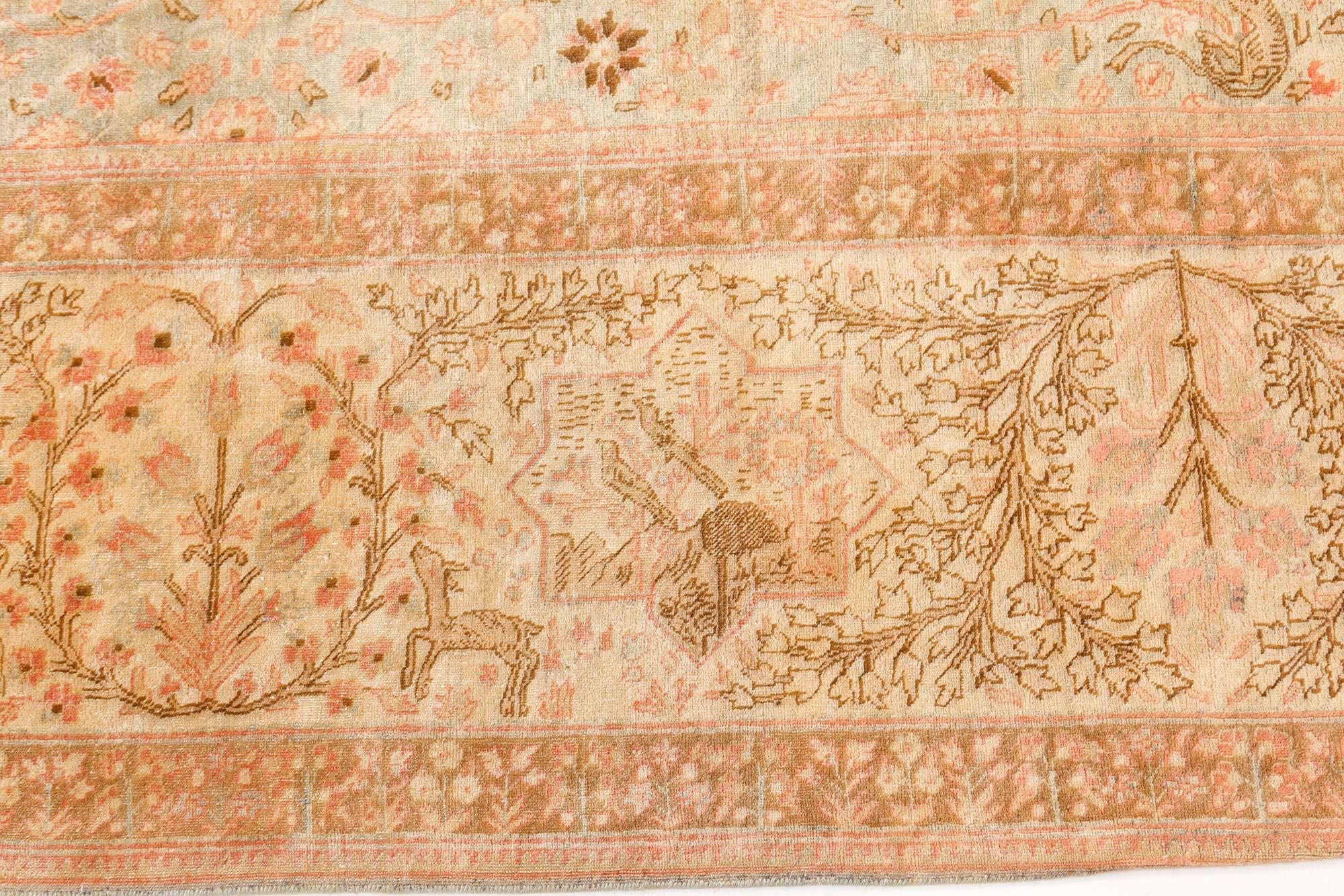 Authentic Persian Tabriz Handmade Wool Rug For Sale 1