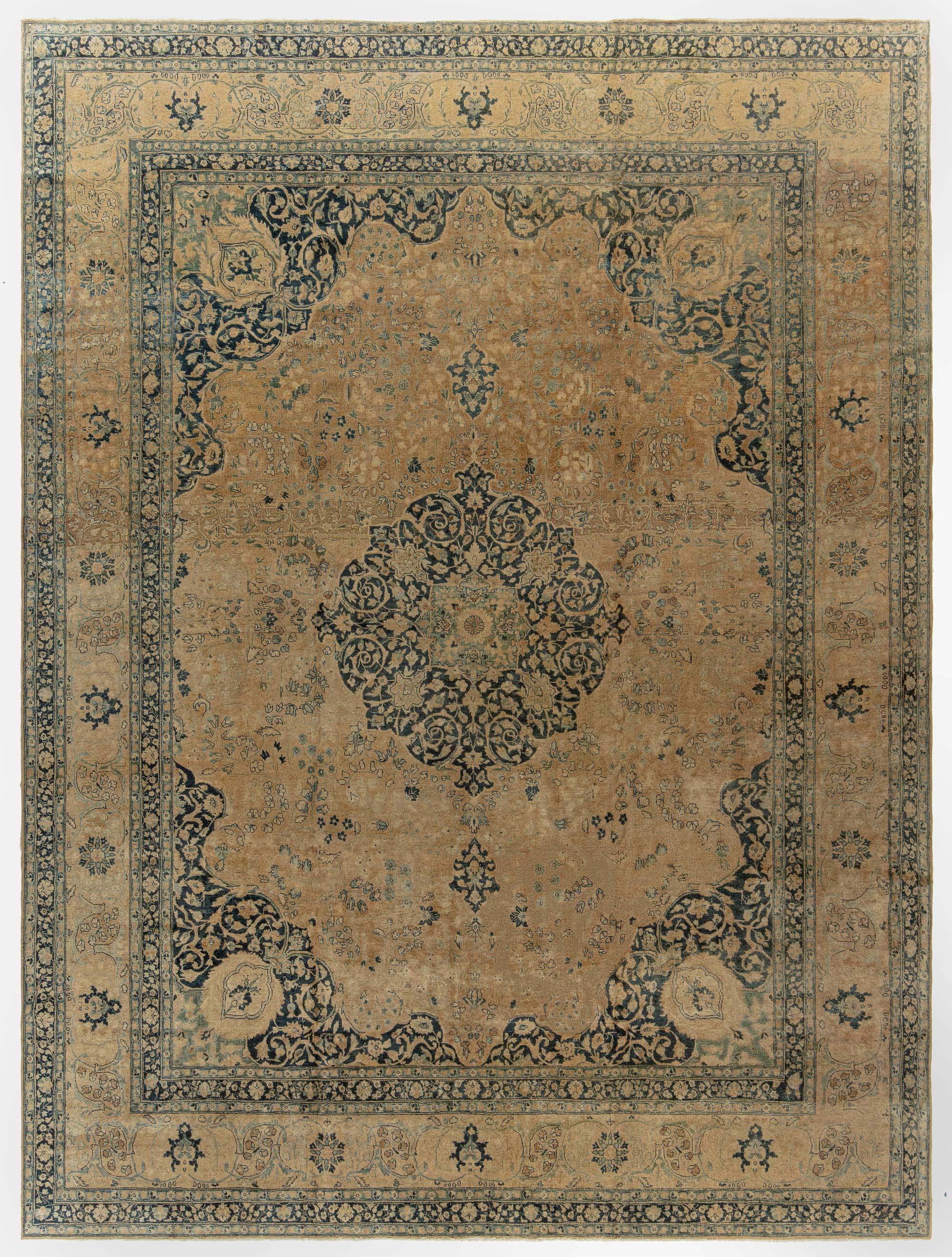 Authentic Persian Tabriz Handmade Wool Rug For Sale