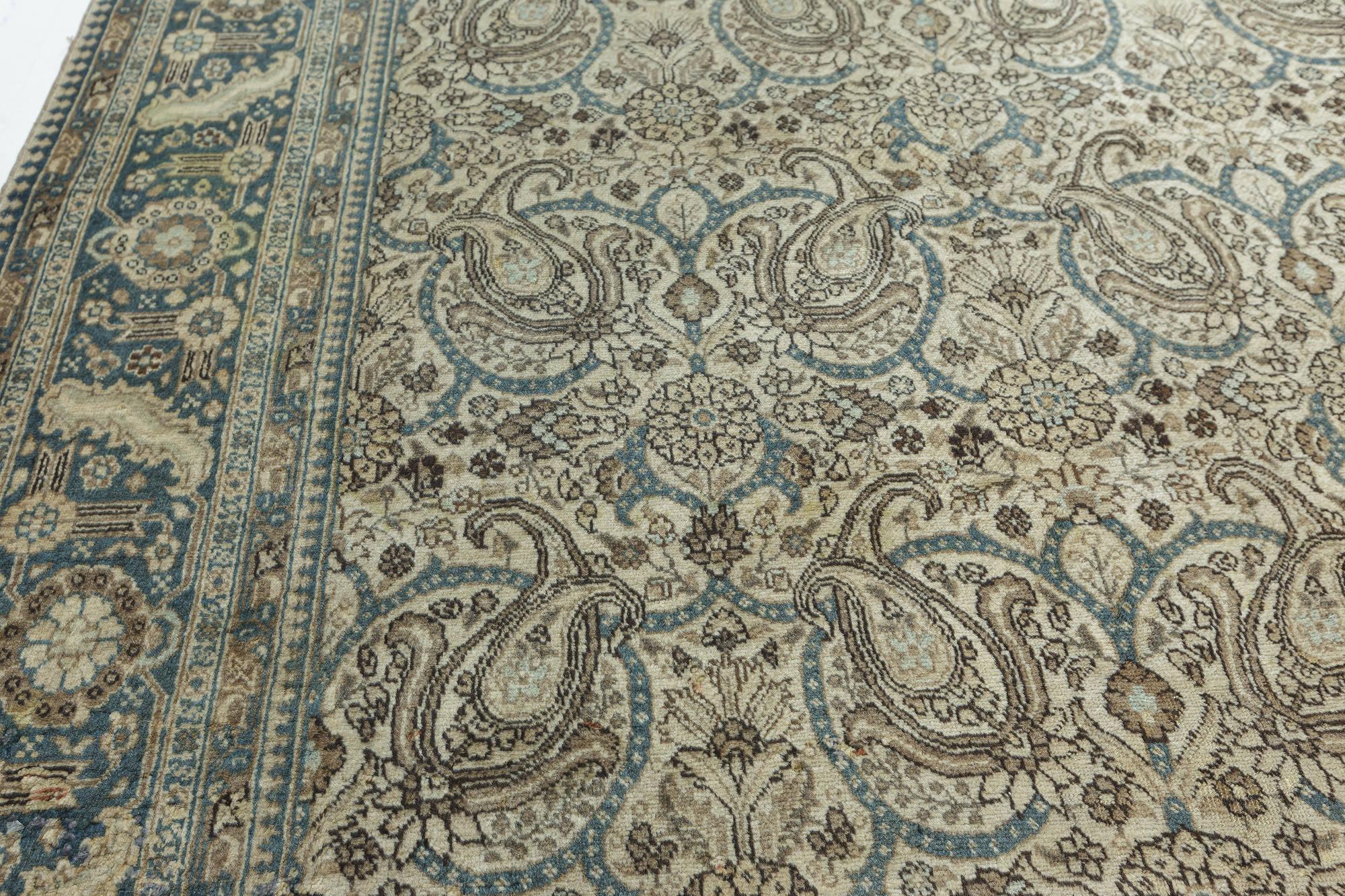Hand-Knotted Authentic Persian Tabriz Rug For Sale