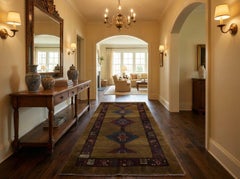 Authentic Persian Tribal Wool Rug in Warm Brown & Indigo