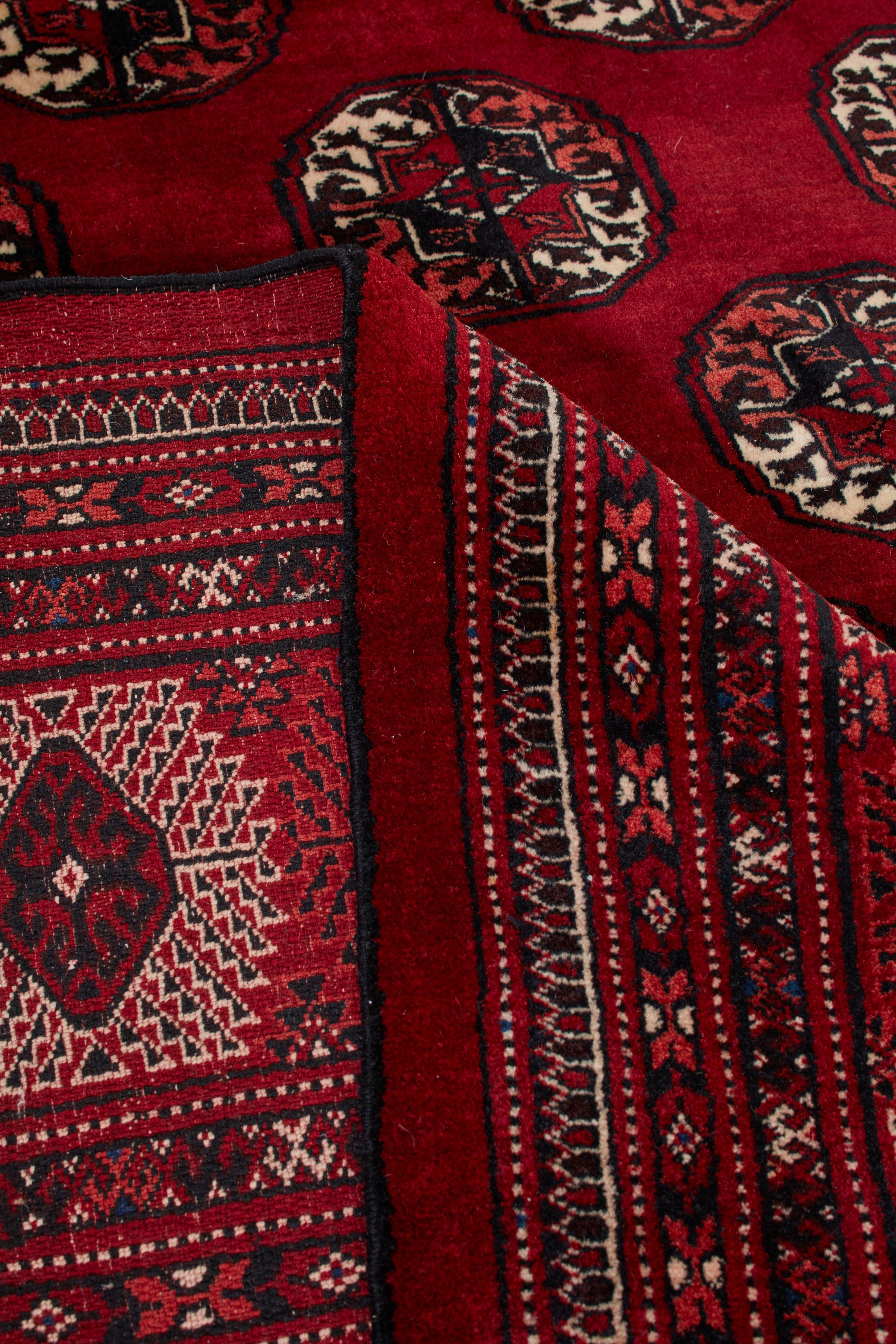 Authentische persische Yamouth handgeknüpft Wolle rot Bereich Teppich 8' 7