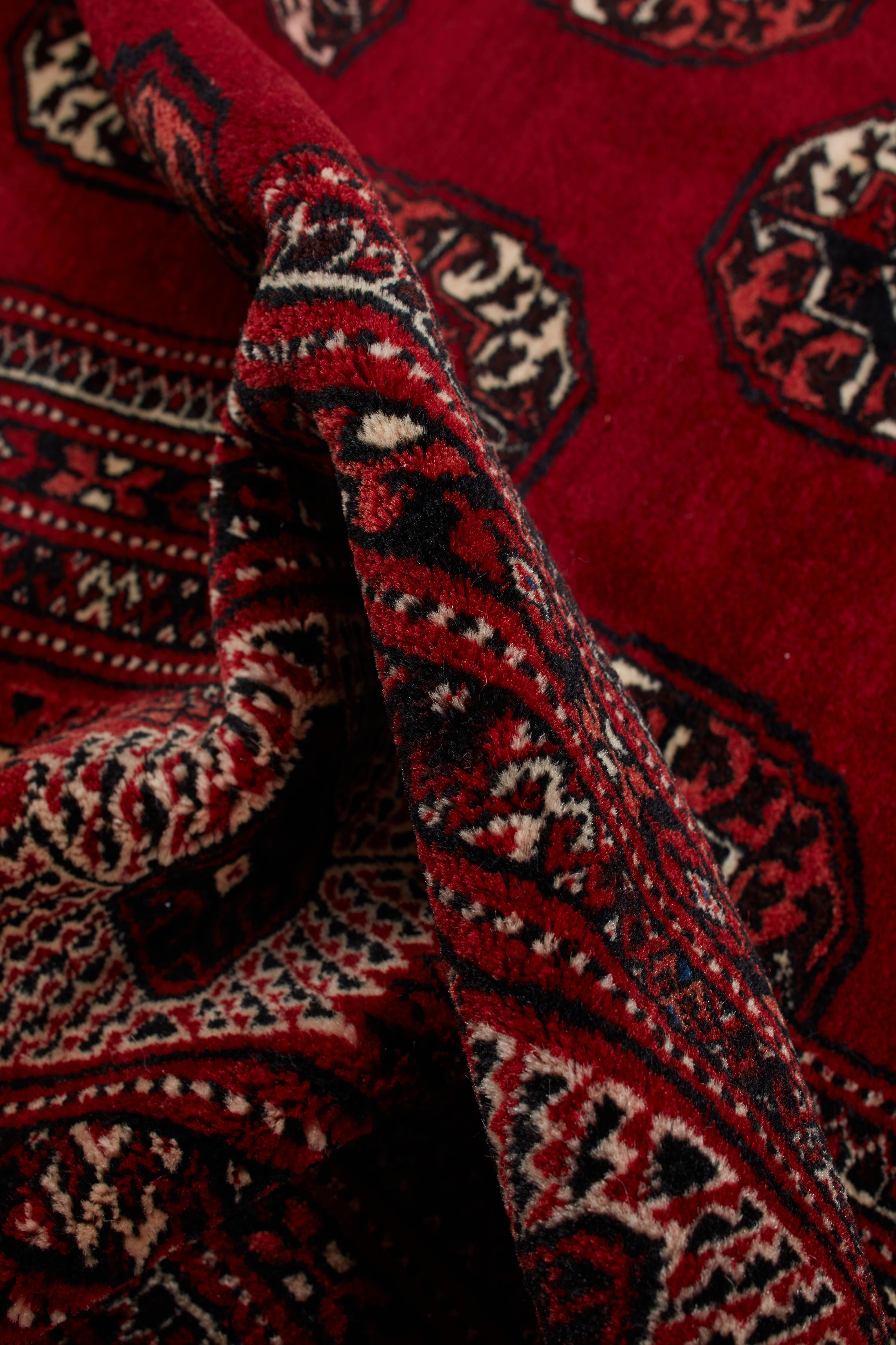 Authentische persische Yamouth handgeknüpft Wolle rot Bereich Teppich 8' 7