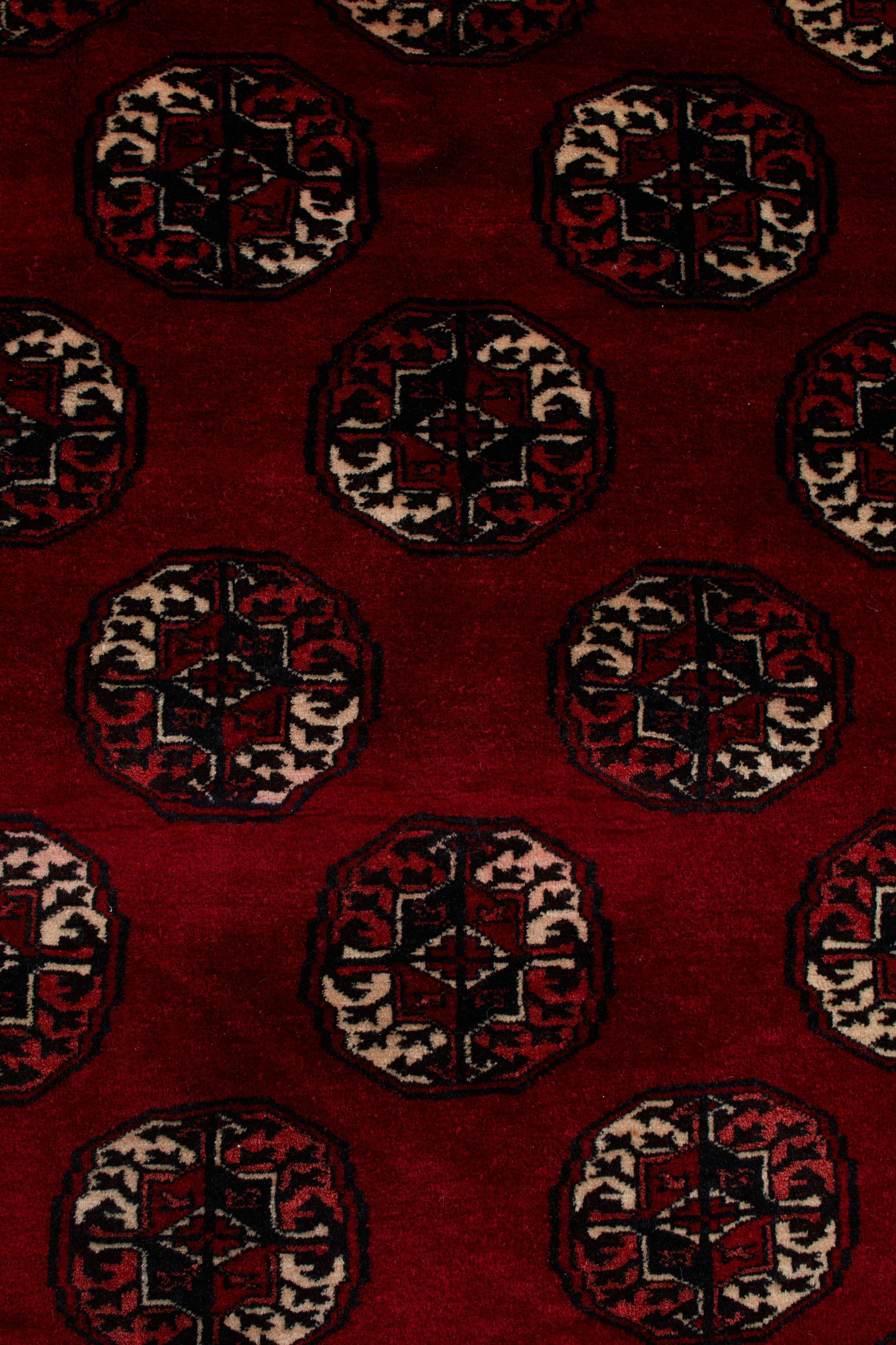 Authentische persische Yamouth handgeknüpft Wolle rot Bereich Teppich 8' 7